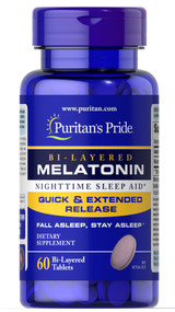Item #53098 / Puritan's Pride Bi-Layered Melatonin 5 mg 60s  雙層褪黑激素 5毫克60粒