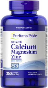 Item 4293 / Chelated Calcium, Magnesium, Zinc 250s / 螯合鈣鎂鋅 250粒