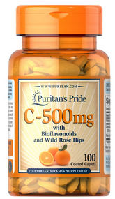 Item # 430 / C-500mg with Bioflavonoids & Rose Hips 100s / C-500毫克(含生物類黃酮和玫瑰果) 100粒 