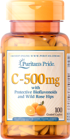 Item # 430 / C-500mg with Bioflavonoids & Rose Hips 100s / C-500毫克(含生物類黃酮和玫瑰果) 100粒 