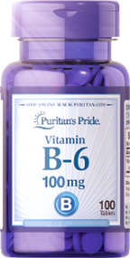 Item #650 / Puritan's Pride Vitamin B-6 100 mg 100s / 維他命B-6 100毫克100粒 