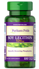 Item # 6380 / Soy Lecithin 520 mg 100s / 大豆卵磷脂520毫克 100粒[EXP 有效日期 9/2026]