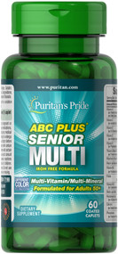 Item # 7190 / ABC Plus® Senior Multi-vitamin Multi-Mineral Iron Free Formula 60s / ABC PLUS 長青綜合維他命及綜合礦物質配方(不含鐵) 60粒