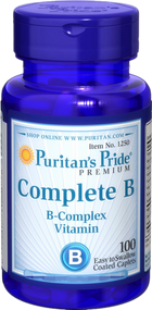 Item # 1250 / Complete B (B-Complex Vitamin) 100s / Complete B綜合維他命B配方100粒