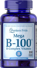 Item # 772 / Puritan's Pride Mega B-100® B-Complex Vitamin 100s  Mega B-100 綜合維他命B配方100粒