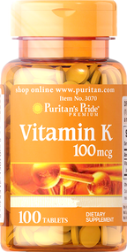 Item # 3070 / Vitamin K 100 mcg 100s / 維他命K 100微克100粒 [EXP 有效日期 7/2026]