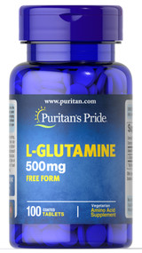 Item # 3042 / L-Glutamine 500mg Free Form 100s / 穀氨胺 500 毫克 (自由形態) 100粒[EXP 有效日期7/2026] 