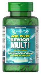 Item #7191 /ABC Plus® Senior Multi-vitamin Multi-Mineral Iron Free Formula 120s  ABC PLUS 長青綜合維他命及綜合礦物質配方(不含鐵) 120粒