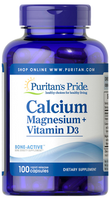 Item # 61407 / Calcium, Magnesium + Vitamin D3 100s  鈣、鎂、維他命D綜合配方100粒