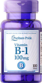 Item # 1670 / Vitamin B-1 100mg  100s/  維他命B-1 100毫克100粒 [EXP DATE有效日期9/2026]