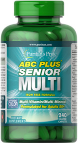 Item #7193 /ABC Plus® Senior Multi-vitamin Multi-Mineral Iron Free Formula 240s  ABC PLUS 長青綜合維他命及綜合礦物質配方(不含鐵) 240粒 