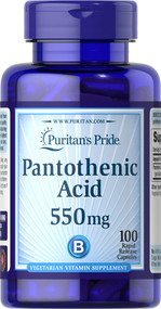 Item #6060 / Puritan's Pride Pantothenic Acid 550mg 100s / 泛酸550毫克100粒