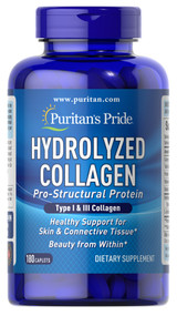 Item # 4596 / Puritan's Pride Hydrolyzed Collagen 1,000 mg 180s / 水解膠原蛋白1000毫克180粒 [EXP 有效日期 12/2025]
