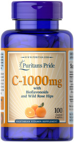 Item # 690 / Vitamin C-1000 mg with Bioflavonoids & Rose Hips 100s /  維他命C-1000毫克 (含生物類黃酮和玫瑰果)100粒