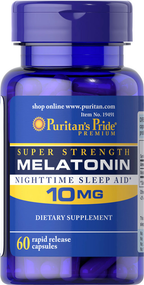 Item #19491 / Puritan's Pride Melatonin 10 mg 60s  褪黑激素 10毫克60粒