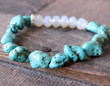 Turquoise Nugget Stretch Bracelet
