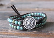Turquoise Boho Leather Wrap Bracelet