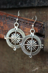 Compass Earrings Sterling Silver