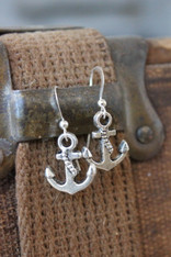 Silver Anchor Earrings by Ever Designs Jewelry