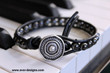 Hematite Boho Leather Wrap Bracelet