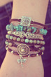 As Seen In Vogue Magazine - Turquoise Boho Bracelet Stack - www.everdesigns.com