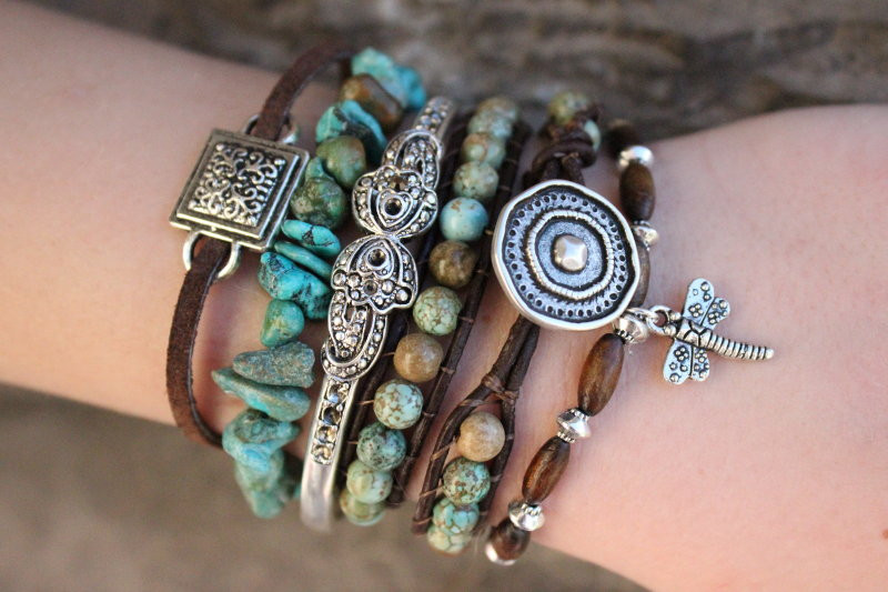boho stacking bracelets