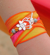Maui - Silk Ribbon Wrap Bracelet