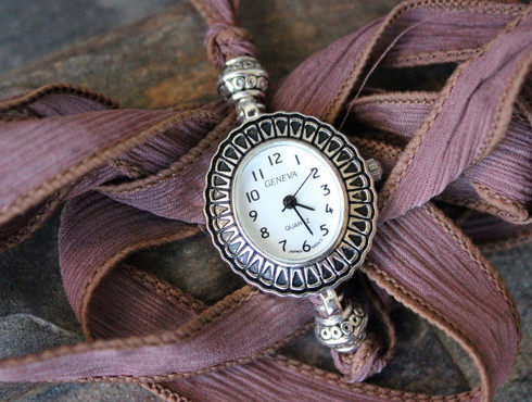 Silk Ribbon Wrap Watch by Ever Designs