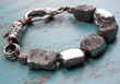 Unpolished Pyrite Bohemian Bracelet