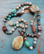 Mixed Gemstone Luxury Knotted Necklace