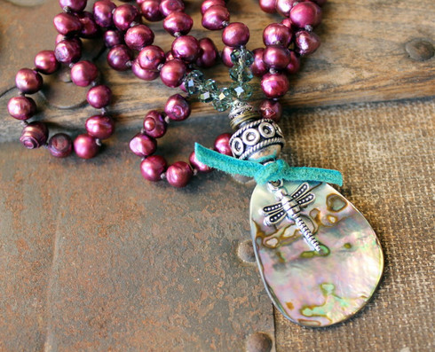 Dragonfly Knotted Bohemian Necklace