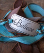 Believe - Silk Ribbon Wrap Bracelet