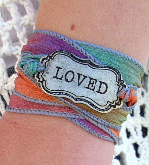 Loved - Silk Ribbon Wrap Bracelet