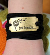 Just Breathe Ribbon Wrap Bracelet