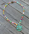 Colorful Crochet Sand Dollar Necklace