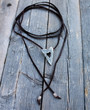 Leather Heart Wrap Lariat Necklace