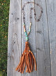 Sundance Leather Tassel Necklace