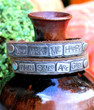 You Make Me Happy When Skies Are Grey Leather Wrap Bracelet