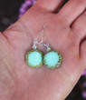 Raindrop Earrings - Mint Green Czech Glass