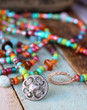Multi Color Beaded Wrap Necklace and Bracelet - Bohemian Jewelry by Ever Designs Jewelry