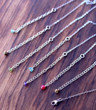 Dainty Gemstone Necklaces Sterling Silver Minimalist Chain Delicate