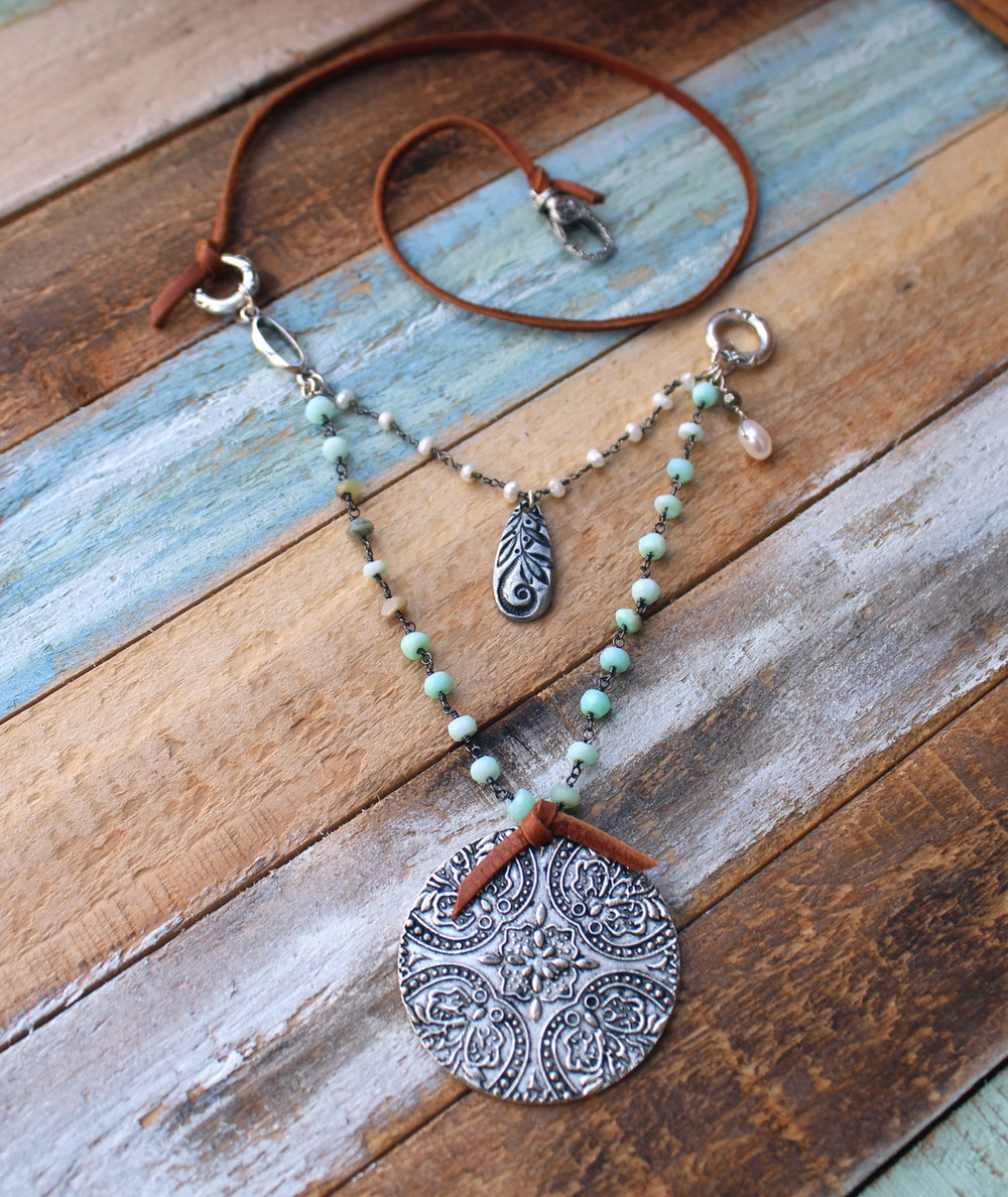 Zen Necklace Bohemian Jewelry by Ever Designs