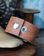 If Your Dreams Don't Scare You Recycled Leather Cuff