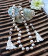 Knotted Pearl Tassel Necklace