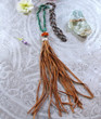 Esmeralda Leather Tassel  Bohemian Necklace