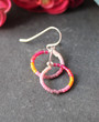 Colorful Beaded Hoop Earrings - Rio