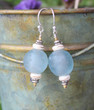 Ice Blue Glass Earrings