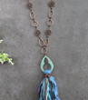 Long Silk Tassel Necklace - Abyss