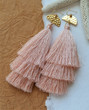 Pink Silk Tassel Earrings
