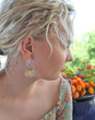 Vintage Decoupage Earrings - Floral